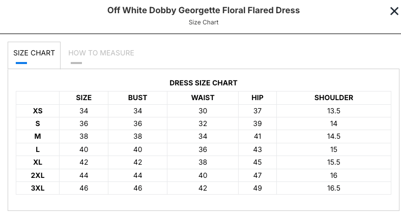 Off White Dobby Georgette Floral Flared Dress