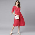 Red Cotton Dress for Women